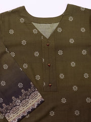 Floral Printed V-Neck Flared Sleeves Kurti