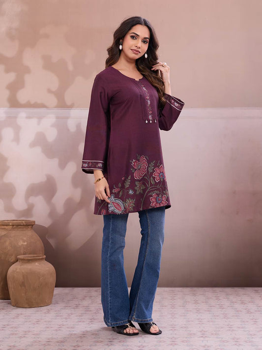 Women Floral Printed Thread Work Floral Kurta