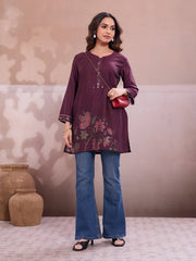 Women Floral Printed Thread Work Floral Kurta