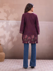 Women Floral Printed Thread Work Floral Kurta