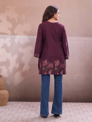 Women Floral Printed Thread Work Floral Kurta