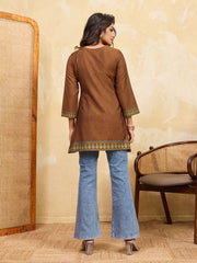 Floral Printed V-Neck Kurti