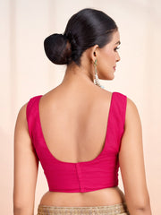 Solid Sleeveless Saree Blouse