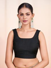 Solid Sleeveless Saree Blouse