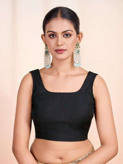 Solid Sleeveless Saree Blouse