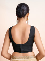 Solid Sleeveless Saree Blouse