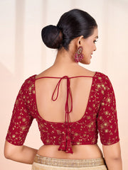 Women Floral Embroidered Saree Blouse