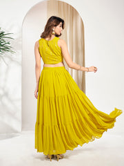 Embroidered Top With Skirt Co-Ords