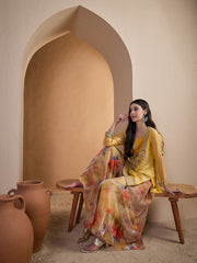Embroidered Top With Palazzos Co-Ords