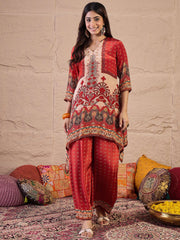 Ethnic Motifs Printed A-Line Tunic & Palazzo