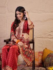 Ethnic Motifs Printed A-Line Tunic & Palazzo