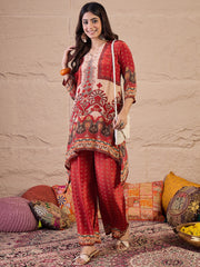 Ethnic Motifs Printed A-Line Tunic & Palazzo