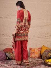 Ethnic Motifs Printed A-Line Tunic & Palazzo