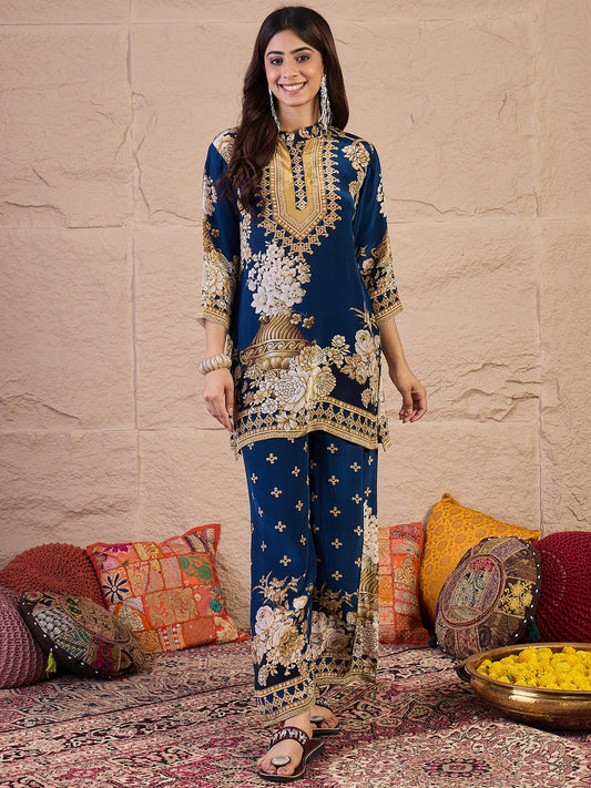 Floral Printed Tunic With Palazzos