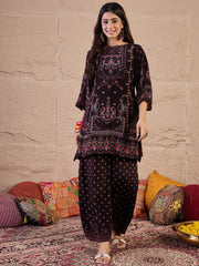 Printed Round Neck Tunic With Palazzo