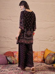 Printed Round Neck Tunic With Palazzo