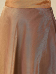 Floral Thread Work Top With Skirt Co-Ords