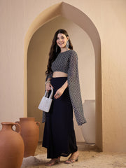 Women Ethnic Motifs Printed Top with Skirt