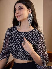 Women Ethnic Motifs Printed Top with Skirt