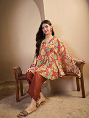 Printed Tunic With Palazzos Co-Ords