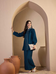 Mandarin Collar Top & Palazzos Co-Ords