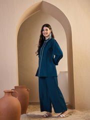 Mandarin Collar Top & Palazzos Co-Ords
