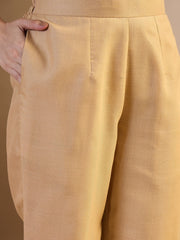 Women Colourblocked Gotta Detalied Top and Palazzo Co-Ords Set