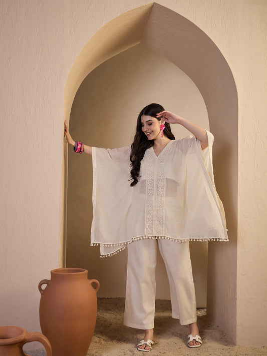 Women Self Design Tunic with Palazzos
