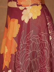 Floral Embroidered Top with Skirt