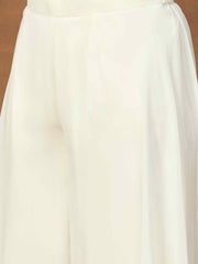 Women Floral Thread and Sequinned Embroidered Top with Palazzo