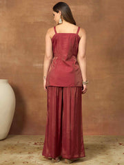 Women Floral Thread and Sequinned Embroidered Co-Ords Set