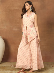 Floral Printed Top with Palazzos
