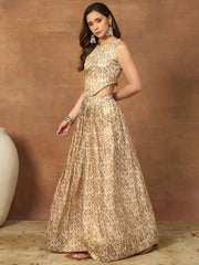 Women Ethnic Motifs Printed Top with Skirt