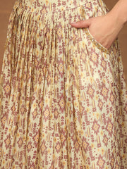 Women Ethnic Motifs Printed Top with Skirt
