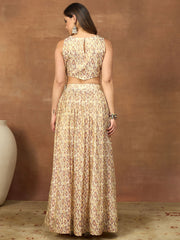 Women Ethnic Motifs Printed Top with Skirt