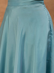 Women Floral Thread and Sequinned Embroidered Top with Skirt