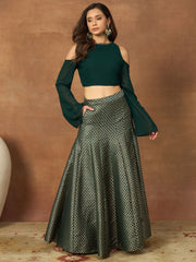 Embellished Top with Skirt
