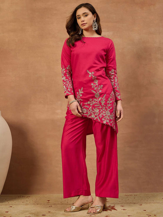 Embroidered Tunic with Palazzos