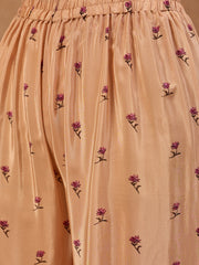 Indie Florals Silk Printed Top with Palazzos