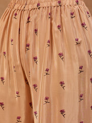 Indie Florals Silk Printed Top with Palazzos