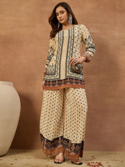 Silk Printed Tunic with Palazzos