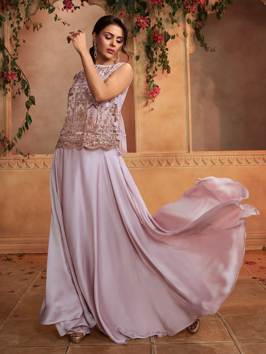 Bling & Sparkly Embellished Top with Palazzos