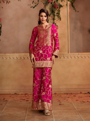 Floral Embroidered Tunic with Palazzos