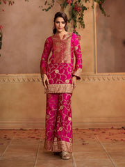 Floral Embroidered Tunic with Palazzos