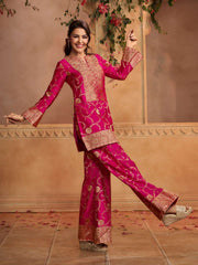 Floral Embroidered Tunic with Palazzos