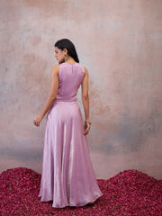 Grandeur & Majestic Artwork Organza Embroidered Top with Skirt