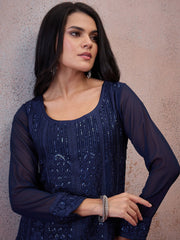 Floral Embellished Tunic with Palazzos
