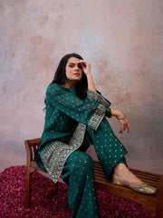 Chanderi Printed Tunic with Palazzos