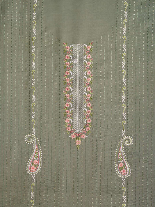 Embroidered Unstitched Dress Material