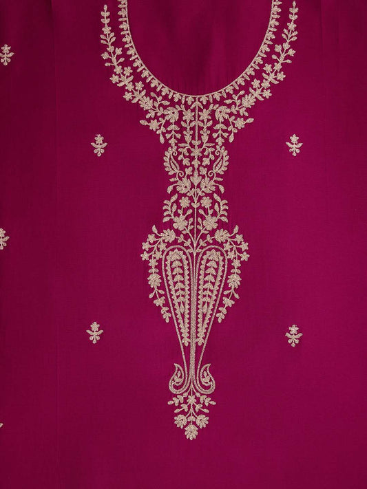 Floral Embroidered Unstitched Dress Material